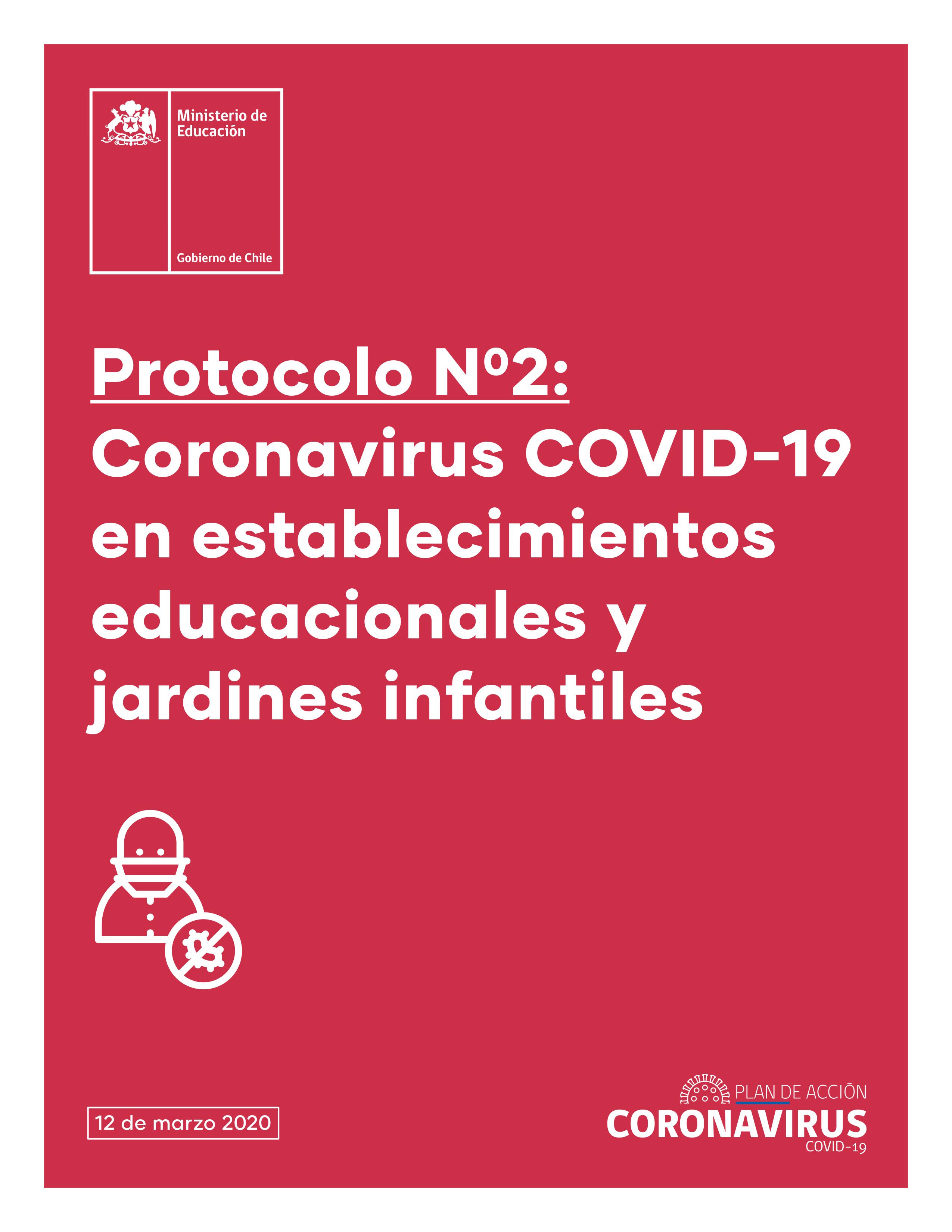 Coronavirus COVID-19 en establecimientos educacionales y jardines infantiles