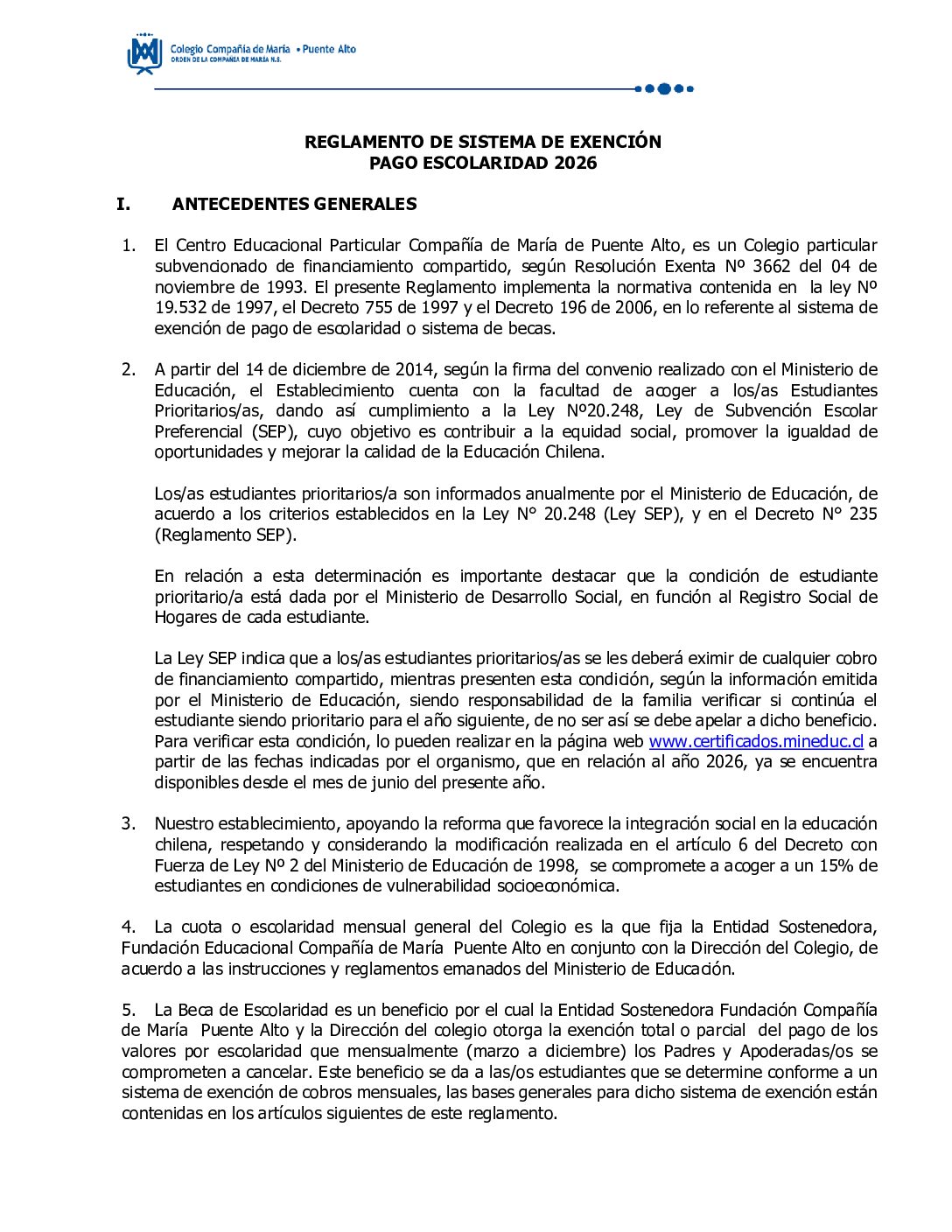 Bendición de Salas de Clases