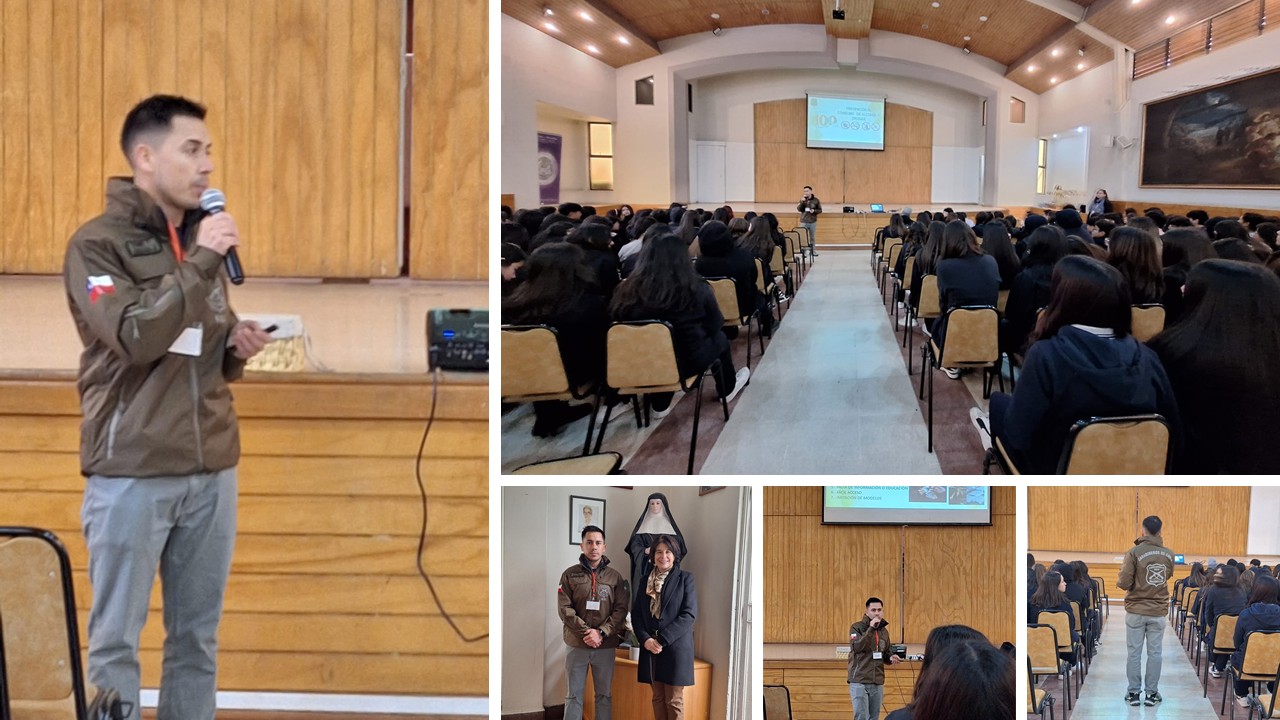 Formando jóvenes conscientes: Charla preventiva del OS7 de Carabineros.