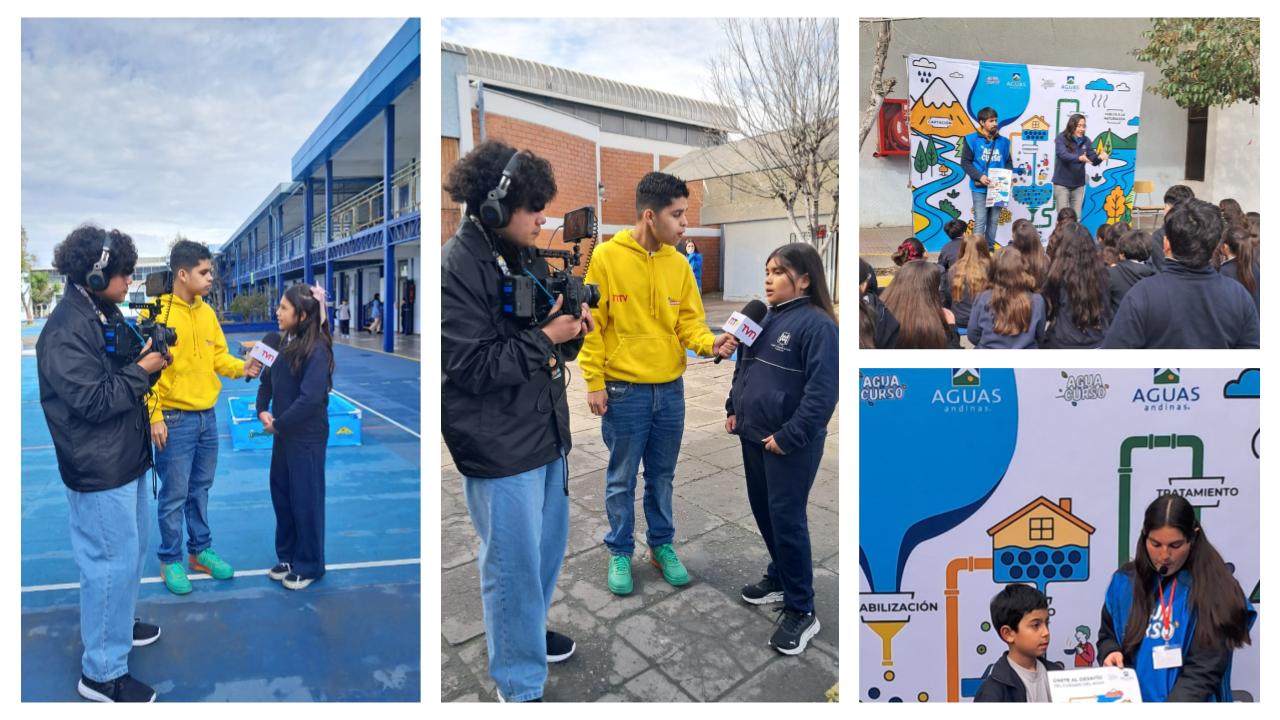 Nuestro colegio promueve la conciencia hídrica junto a Kyklos, Aguas Andinas y NTV